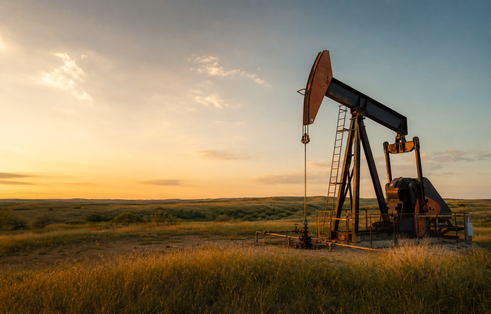 Texas pumpjack on mineral-bearing ranchland Texas pumpjack on mineral-bearing ranchland